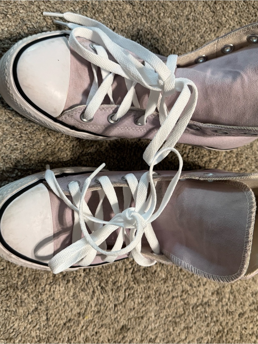 Converse High Top Sneakers in Light Pink/lavender size 9 - Picture 3 of 7